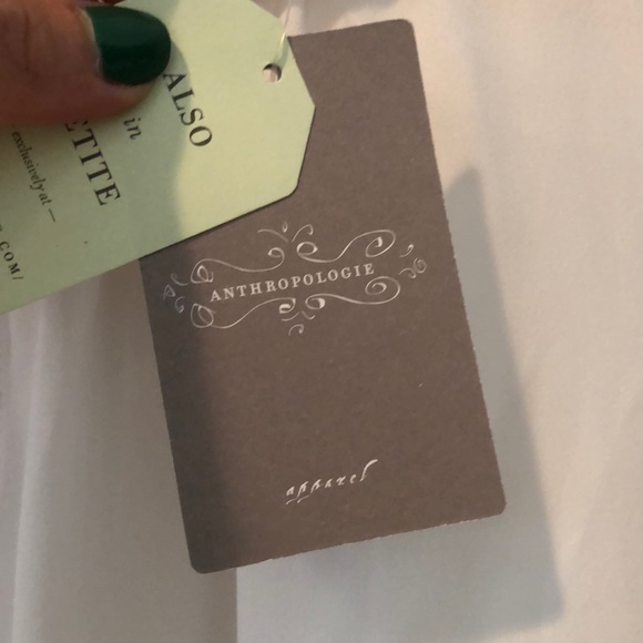 Anthropologie polyester white blouse - Picture 4 of 8